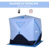 Outsunny Ice Fishing Shanty, 4 Person Pop-up Ice Shelter,Portable and Insulated with Ventilation Windows and Carry Bag