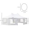 Outsunny 29’ x 20’ Outdoor GazeboTent, Large 10-Wall with Open Floor Design & Weather Protection for Event Wedding, White