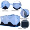 Outsunny Portable 8-Person Pop-up Ice Shelter Insulated Ice Fishing Tent with Ventilation Windows and Carry Bag