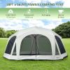 Outsunny 20-Man Large Camping Tents with Weatherproof Cover, Backpacking Family Tent with 8 Mesh Windows 2 Doors