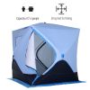 Outsunny Ice Fishing Shanty, 4 Person Pop-up Ice Shelter,Portable and Insulated with Ventilation Windows and Carry Bag