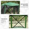 Outsunny 7x7FT Pop Up Canopy Camping Gazebo Portable Screen Tent with Carry Bag, Ventilating Mesh, for Outdoor Activities, Green