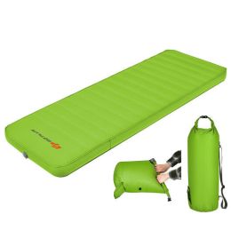 Self Inflating Folding Camping Sleeping Mattress with Carrying Bag-Green - Color: Green