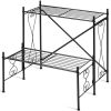 2-Tier Metal Plant Stand Garden Shelf