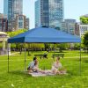 Outsunny 10' x 10' Pop Up Canopy Event Tent with 3-Level Adjustable Height, Top Vent Window Design and Easy Move Roller Bag, Blue