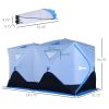 Outsunny Portable 8-Person Pop-up Ice Shelter Insulated Ice Fishing Tent with Ventilation Windows and Carry Bag