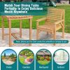 Outdoor Solid Fir Wood Chair with Inclined Backrest