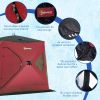 Outsunny 2 Person Insulated Ice Fishing Shelter Pop-Up Portable Ice Fishing Tent with Carry Bag and Anchors for -22℉, Red