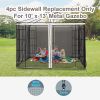 Outsunny Universal Replacement Mesh Sidewall Netting for 10' x 13' Gazebos and Canopy Tents with Zippers, (Sidewall Only) Black