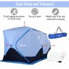 Outsunny Portable 8-Person Pop-up Ice Shelter Insulated Ice Fishing Tent with Ventilation Windows and Carry Bag