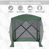 Outsunny 7x7FT Pop Up Canopy Camping Gazebo Portable Screen Tent with Carry Bag, Ventilating Mesh, for Outdoor Activities, Green