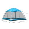 Outsunny 12' x 12' Screen Tent, 8 Person Camping Tent with Carry Bag and 4 Mesh Walls for Hiking, Backpacking