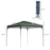 Outsunny 10' x 10' Pop Up Canopy with Adjustable Height, Foldable Gazebo Tent with Carry Bag, Wheels and 4 Leg Weight Bags for Outdoor, Dark Grey