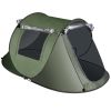 3-4 Person Pop Up Tent Automatic Setup Camping Tent Waterproof Instant Setup Tent with 2 Mosquito Net Windows Carrying Bag for Hiking Climbing Adventu