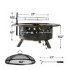 32In 2-in-1 Fire Pit-with barbecue grill