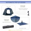 Outsunny 6 Person Pop Up Camping Tent with Weatherproof Rain Cover, Easy Up Tent with 4 Windows 2 Doors