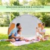 Outsunny 3-4 Person Outdoor Camping Tent, Waterproof UV Protection Dome Tent with Carrying Bag, 2 Doors, Easy Setup for Hiking or Beach