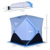 Outsunny Ice Fishing Shanty, 4 Person Pop-up Ice Shelter,Portable and Insulated with Ventilation Windows and Carry Bag