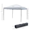 Outsunny 10' x 10' Heavy Duty Pop Up Canopy with Removable Mesh Sidewall Netting, Easy Setup Design, Outdoor Party Event with Storage Bag, Cream White