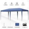 Outsunny Pop Up Canopy 19' x 10' Heavy Duty Pop Up Canopy with Sturdy Frame, UV Fighting Roof, Carry Bag for Patio, Backyard, Beach, Garden, Blue