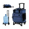 50-Can Large Leakproof Rolling Cooler with Detachable Bottom Plate-Dark Blue - Color: Dark Blue