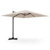 9.5 Feet Square Patio Cantilever Umbrella with 360?Â° Rotation-Beige