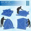 Outsunny 2 Person Insulated Ice Fishing Shelter Pop-Up Portable Ice Fishing Tent with Carry Bag and Anchors for -22℉, Red