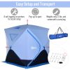 Outsunny Ice Fishing Shanty, 4 Person Pop-up Ice Shelter,Portable and Insulated with Ventilation Windows and Carry Bag