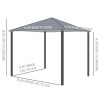 Outsunny Patio Gazebo 10' x 10' Outdoor Soft Top Canopy Tent with Zippered Mesh Sidewalls, Privacy Curtains, Netting Black