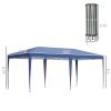 Outsunny Pop Up Canopy 19' x 10' Heavy Duty Pop Up Canopy with Sturdy Frame, UV Fighting Roof, Carry Bag for Patio, Backyard, Beach, Garden, Blue