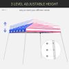 Outsunny 10'x 10' Outdoor Easy Pop Up Canopy Event Tent with Slanted Legs for Weddings  & Parties - American Flag