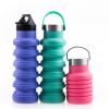 500ML Large Capacity Silicone Sports Water Bottle Outdoor Folding Water Cup For Climbing Travel